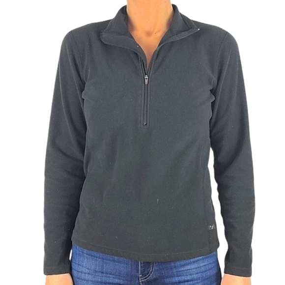 REI Tops - REI Quarter Zip Fleece Sweater Size Medium Black